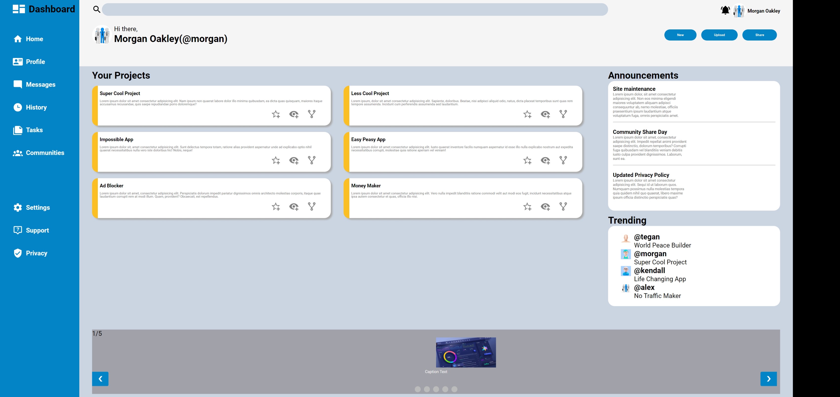 DashboardUI